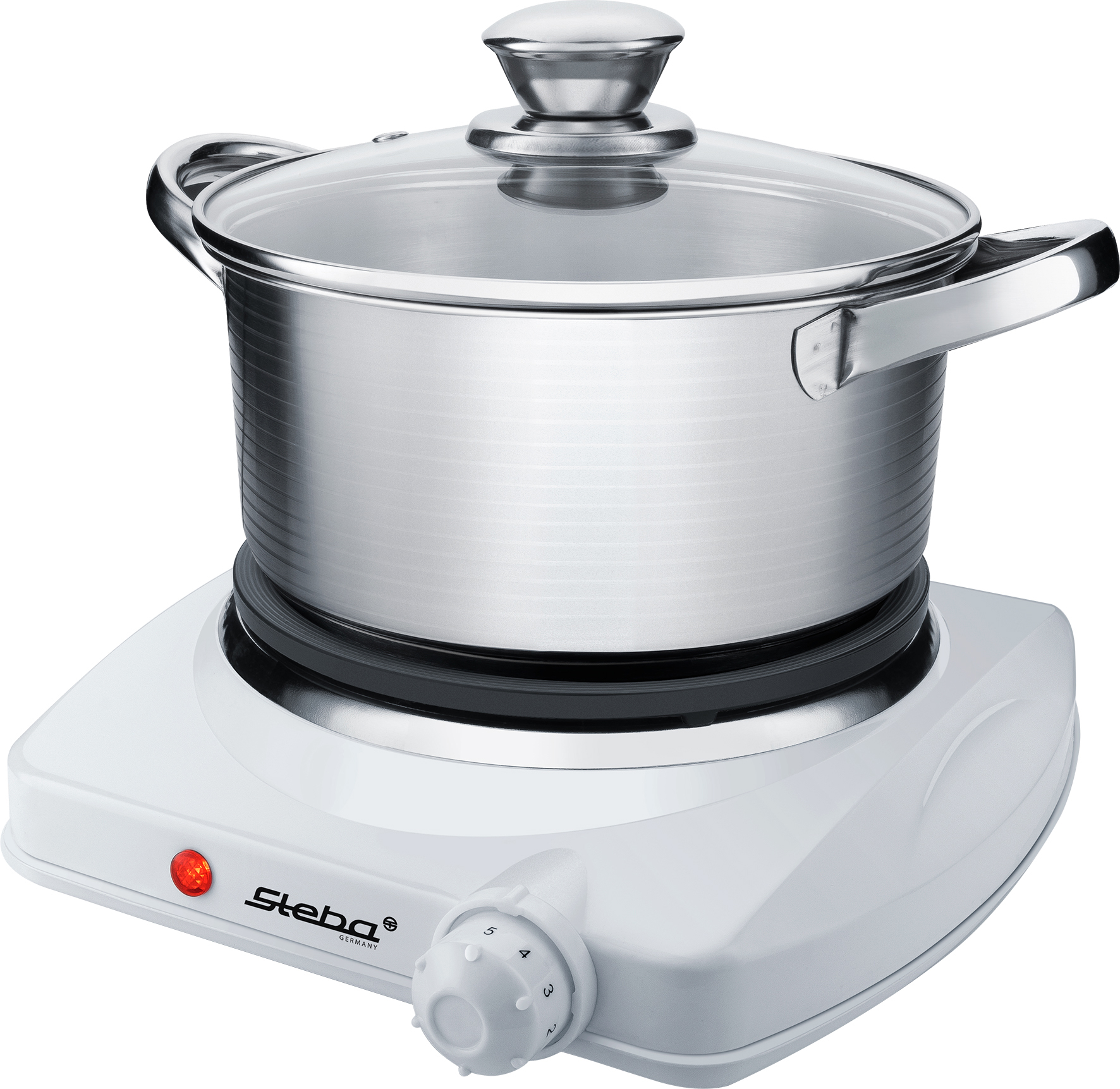 Steba Kogeplade STKF15, Ø19 cm zone, 1400W, hvid Steba Kogeplade STKF15, Ø19 cm zone, 1400W, hvid